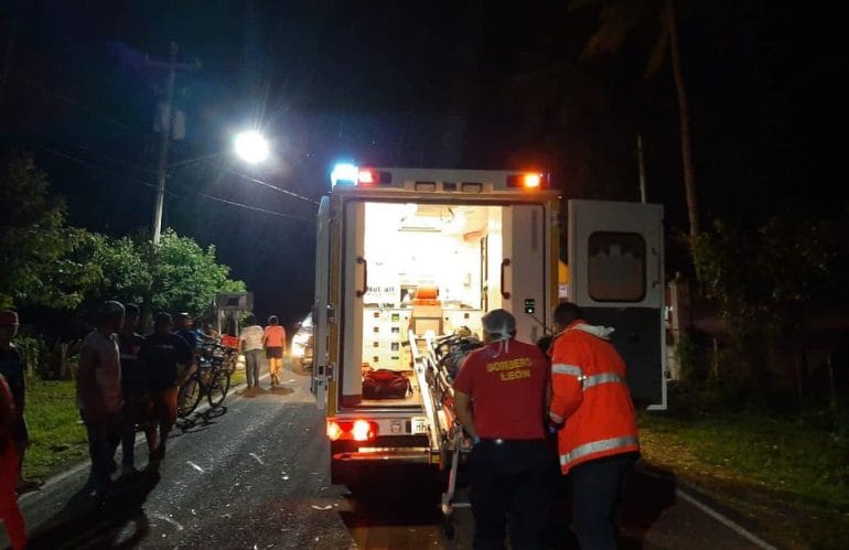 Einsatz des Rettungswagen in León